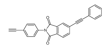 2-(4-ethynylphenyl)-5-(2-phenylethynyl)isoindole-1,3-dione Structure