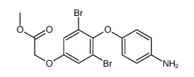 methyl 2-[4-(4-aminophenoxy)-3,5-dibromophenoxy]acetate结构式