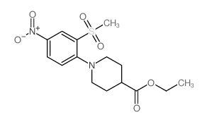 ethyl 1-(2-methylsulfonyl-4-nitrophenyl)piperidine-4-carboxylate Structure