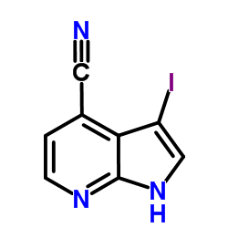 3-Iodo-1H-pyrrolo[2,3-b]pyridine-4-carbonitrile Structure