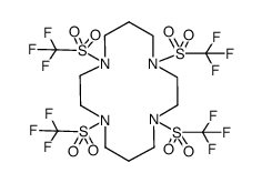 1,4,8,11-Tetraazacyclotetradecane, 1,4,8,11-tetrakis[(trifluoromethyl)sulfonyl]- structure