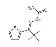 2,2-dimethyl-1-[2]thienyl-propan-1-one semicarbazone Structure