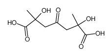 2,6-dihydroxy-2,6-dimethyl-4-oxo-heptanedioic acid Structure