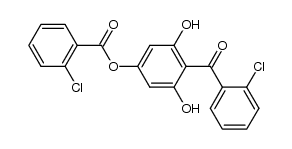 4-(2-chlorobenzoyl)-3,5-dihydroxyphenyl 2-chlorobenzoate Structure