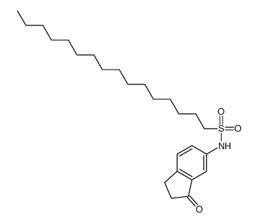 N-(3-oxo-1,2-dihydroinden-5-yl)hexadecane-1-sulfonamide结构式