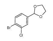 2-(4-bromo-3-chlorophenyl)-1,3-dioxolane结构式