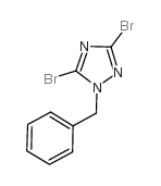 1-benzyl-3,5-dibromo-1,2,4-triazole structure