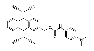 2-(hydroxymethyl)-11,11,12,12-tetracyanoantraquinodimethane p-(N,N-dimethylamino)phenylcarbamate Structure