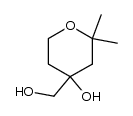 4-hydroxymethyl-2,2-dimethyltetrahydropyran-4-ol Structure