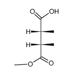 1-methyl hydrogen (2R*,3S*)-2,3-dimethylsuccinate Structure