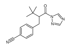 4-[3,3-dimethyl-2-(1,2,4-triazole-1-carbonyl)butyl]benzonitrile Structure