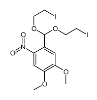 1-[bis(2-iodoethoxy)methyl]-4,5-dimethoxy-2-nitrobenzene结构式