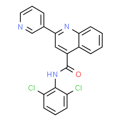 N-(2,6-dichlorophenyl)-2-(pyridin-3-yl)quinoline-4-carboxamide结构式