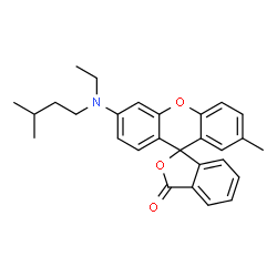 6'-(N-Ethyl-N-isopentylamino)-2'-methylspiro[phthalide-3,9'-[9H]xanthene] structure