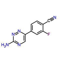 4-(3-Amino-1,2,4-triazin-6-yl)-2-fluorobenzonitrile Structure