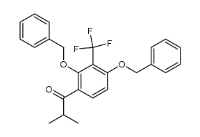 1-(2,4-bis-benzyloxy-3-trifluoromethyl-phenyl)-2-methyl-propan-1-one结构式