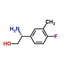 (2R)-2-Amino-2-(4-fluoro-3-methylphenyl)ethanol结构式