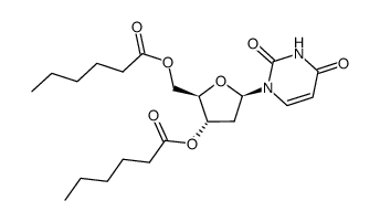 2'-deoxy-3',5'-di-O-hexanoyluridine Structure