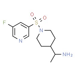 1-(1-(5-fluoropyridin-3-ylsulfonyl)piperidin-4-yl)ethanamine structure