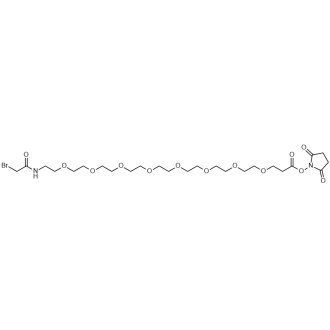 NHS-PEG8-amide-Br结构式