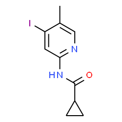 N-(4-碘-5-甲基吡啶-2-基)环丙甲酰胺结构式