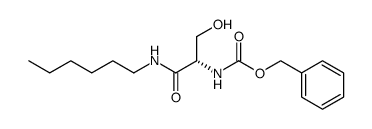 ((S)-1-Hexylcarbamoyl-2-hydroxy-ethyl)-carbamic acid benzyl ester Structure