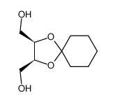 2R,3S-2,3-O-cyclohexylidene-butan-1,2,3,4-tetrol Structure