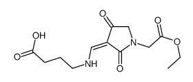 4-[[(E)-[1-(2-ethoxy-2-oxoethyl)-2,4-dioxopyrrolidin-3-ylidene]methyl]amino]butanoic acid结构式