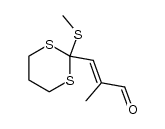 (E)-3-(4-methylthio-1,3-dithiane-2-yl)-2-methyl-propenal结构式