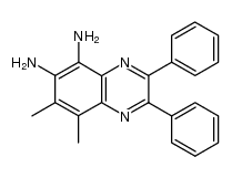 5,6-diamino-7,8-dimethyl-2,3-diphenylquinoxaline结构式