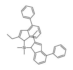 bis(2-ethyl-4-phenyl-1H-inden-1-yl)-dimethylsilane结构式