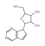 7H-Pyrrolo[2,3-d]pyrimidine,7-b-D-ribofuranosyl-结构式