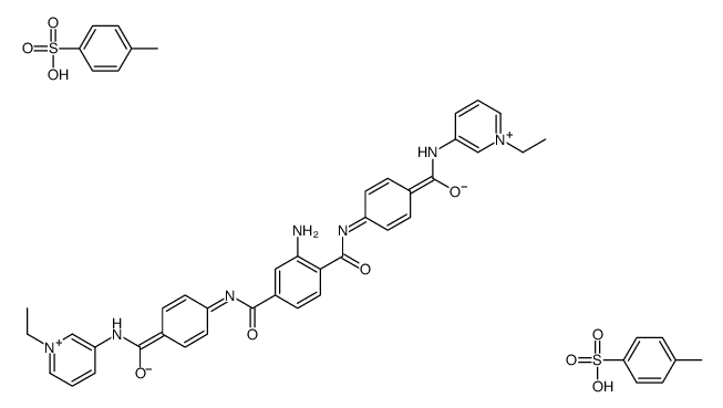 2-amino-1-N,4-N-bis[4-[(1-ethylpyridin-1-ium-3-yl)carbamoyl]phenyl]benzene-1,4-dicarboxamide,4-methylbenzenesulfonate结构式