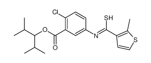 2,4-dimethylpentan-3-yl 2-chloro-5-[(2-methylthiophene-3-carbothioyl)amino]benzoate Structure