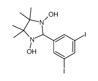 2-(3,5-diiodophenyl)-1,3-dihydroxy-4,4,5,5-tetramethylimidazolidine Structure