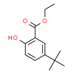 Benzoic acid, 5-(1,1-dimethylethyl)-2-hydroxy-, ethyl ester Structure