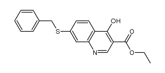 ethyl 7-(benzylsulfanyl)-4-hydroxy-3-quinolinecarboxylate结构式