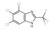 5,6,7-TRICHLORO-2-TRIFLUOROMETHYLBENZIMIDAZOLE structure