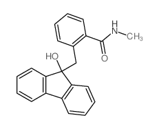 Benzamide,2-[(9-hydroxy-9H-fluoren-9-yl)methyl]-N-methyl- Structure