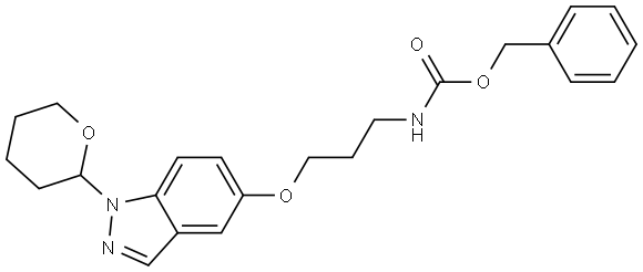 Benzyl N-[3-(1-tetrahydropyran-2-ylindazol-5-yl)oxypropyl]carbamate Structure