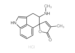 Spiro[benz[cd]indole-5(1H),2'(5'H)-furan]-5'-one,3,4-dihydro-4'-methyl-4-(methylamino)-, hydrochloride (1:1), (2'R,4S)-rel- structure