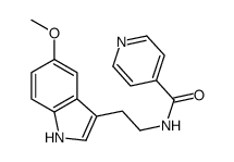 N-[2-(5-methoxy-1H-indol-3-yl)ethyl]pyridine-4-carboxamide结构式