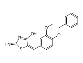 (5E)-2-Amino-5-[4-(benzyloxy)-3-methoxybenzylidene]-1,3-thiazol-4 (5H)-one结构式