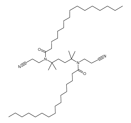 N,N'-(2,5-dimethylhexane-2,5-diyl)bis(N-(2-cyanoethyl)palmitamide) Structure