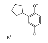 4-Chloro-2-cyclopentyl phenol, potassium salt Structure