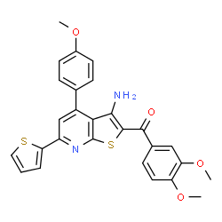 [3-amino-4-(4-methoxyphenyl)-6-thien-2-ylthieno[2,3-b]pyridin-2-yl](3,4-dimethoxyphenyl)methanone picture