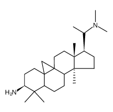 (20S)-20-(Dimethylamino)-4,4,14-trimethyl-9,19-cyclo-5α-pregnan-3β-amine Structure