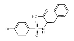 2-([(4-bromophenyl)sulfonyl]amino)-3-phenylpropanoic acid structure