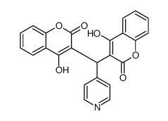 4-hydroxy-3-[(4-hydroxy-2-oxochromen-3-yl)-pyridin-4-ylmethyl]chromen-2-one Structure