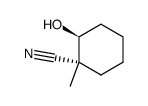 (1R,2S)-1-methyl-2-hydroxy-1-cyclohexanecarbonitrile结构式